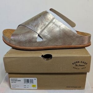 Kork-Ease TUTSI Cross-Band Women's 11M Slip-On Leather Sandals Light Gold